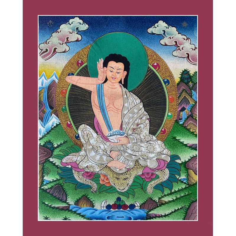 Peinture Milarepa Thangka (Brocadeless Thangka)