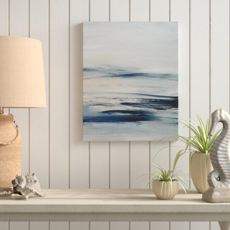 «Drifting Tides II», reproduction de peinture à l'huile sur toile tendue, H 24 po x l 32 po x P 1,5 po
