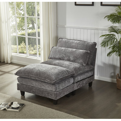 Fauteuil et repose-pieds Luqi
