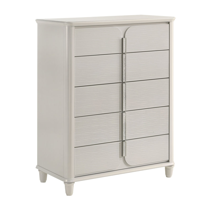Commode, finition blanc perle