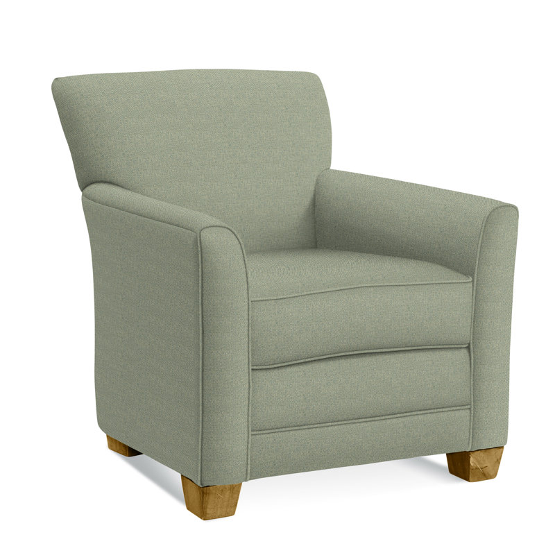 Fauteuil Buckley, Finition naturelle, Tissu vert performance 0851-54