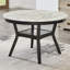 5 tables de salle à manger rondes en faux marbre et 4 chaises en velours noir, design contemporain foncé: avec une solution élégante grise