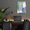Art mural en verre épique «Blue Road» par Suzanne Nicoll, 12 po x 16 po