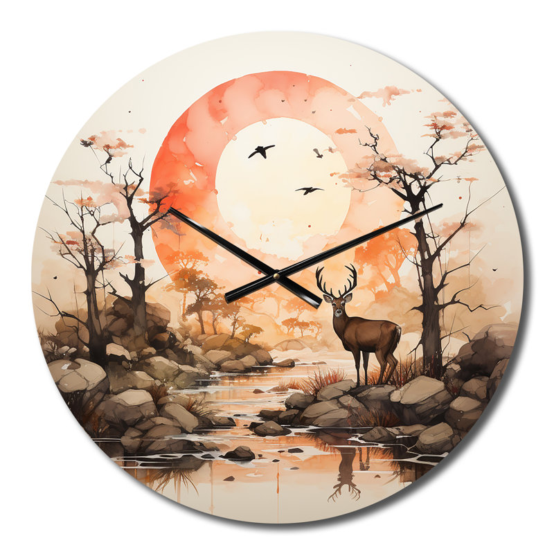 Horloge murale représentant la faune d'Afrique, Moyenne
