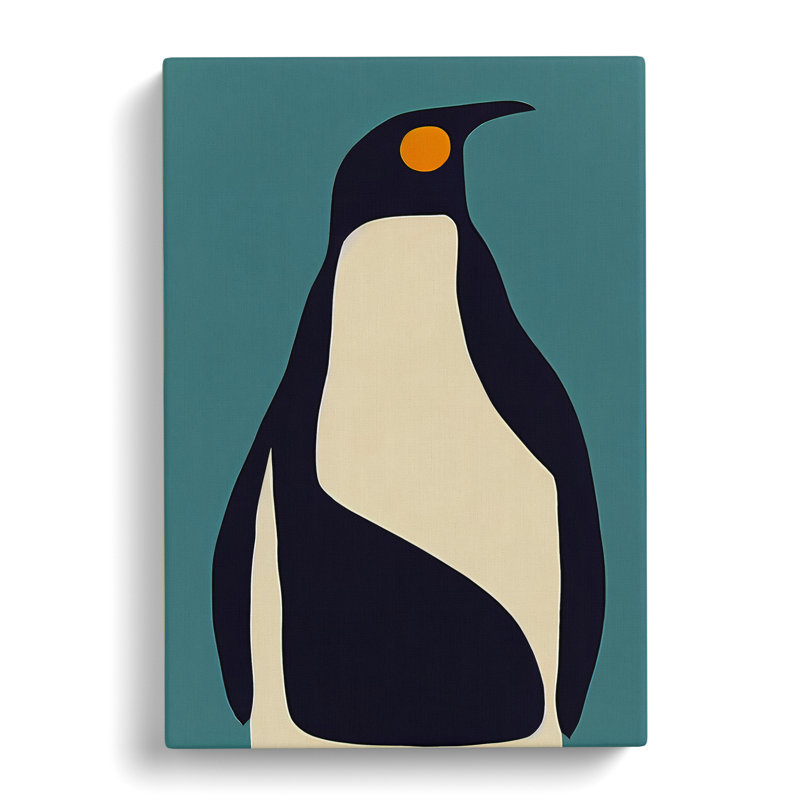 Penguin In Abstract No.3 - Wrapped Canvas, 76cm H x 50cm W x 3cm D