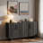 Modern Sideboard With Metal Handles And Geometric Line-191568366