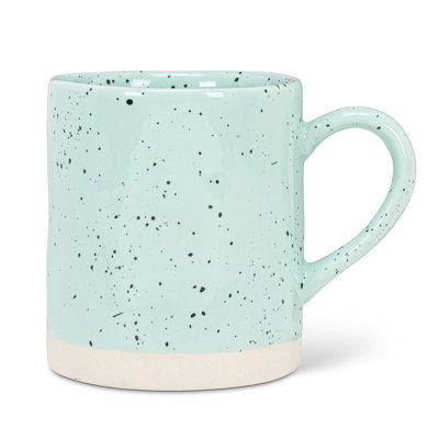 Grande tasse mouchetée grise et ivoire