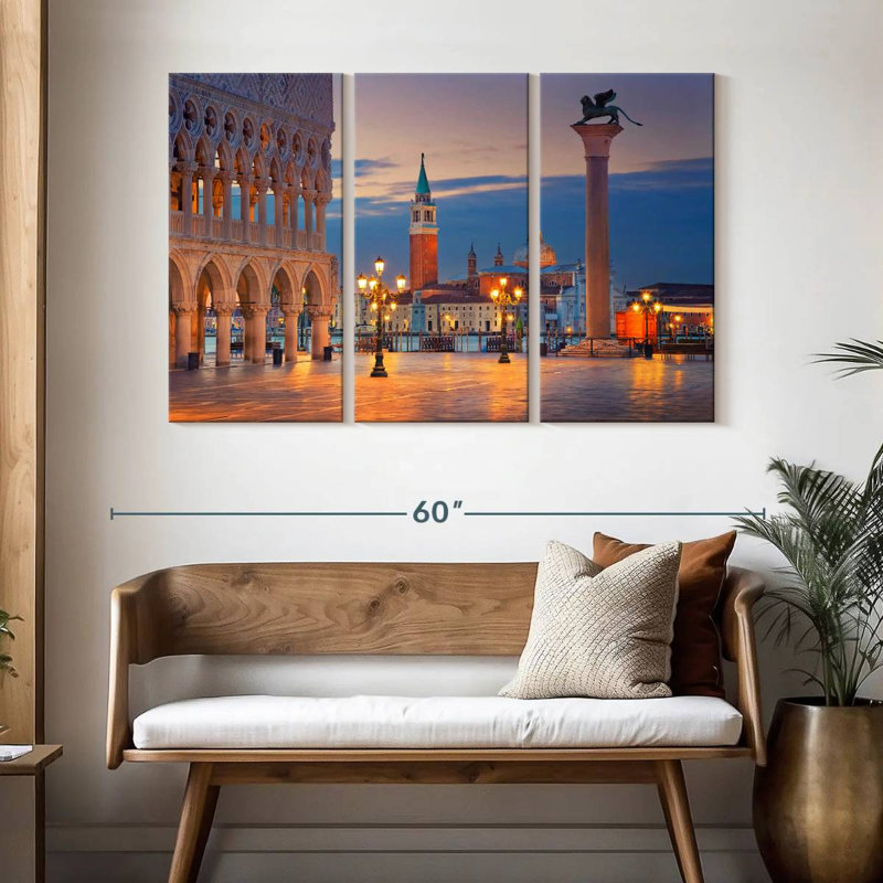 Sebbie Piazza San Marco matin, H 32 po x l 50 po