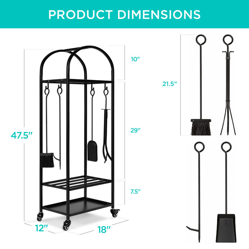 Ensemble d'outils de foyer en fer Makeya