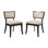 Chaises de salle à manger rembourrées en tissu Pristine