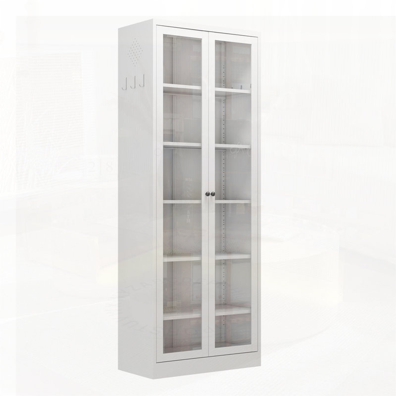 Grand rangement avec 5 tablettes réglables, armoire autoportante, White