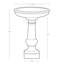 Williamsburg Tea Table Birdbath-1062987131
