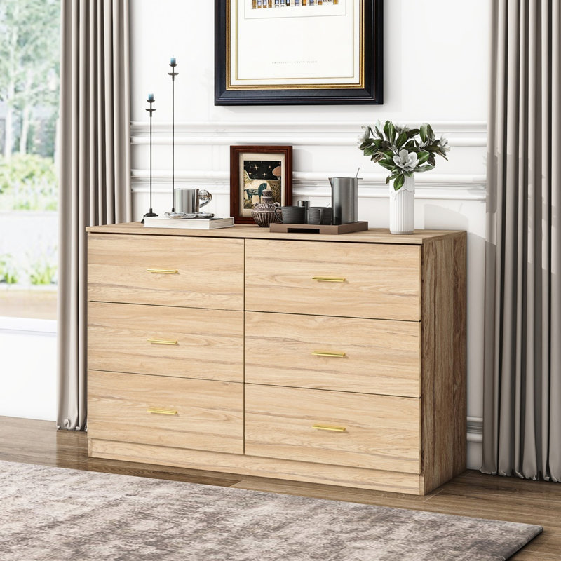 6 commodes pour la chambre à coucher - Naturel,, avec une armoire spacieuse, un espace de rangement
