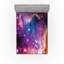 Ensemble de 2 draps-housse Ambesonne Cosmos Magellanic Cloud Stars Mauve / bleu / orange-106748557