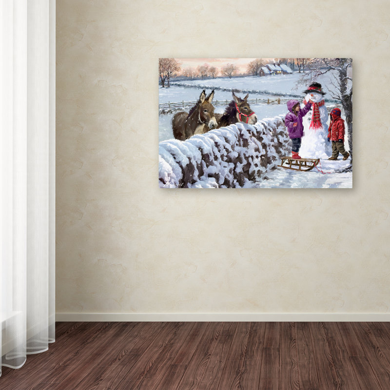 « donkeys », reproduction sur toile tendue, H 12 po x l 19 po x P 2 po