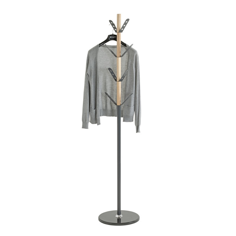 Metal Freestanding 8 - Hook Coat Rack, Anthracite