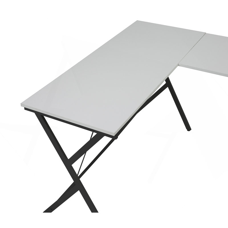 Bureau d'ordinateur au fini noir, Noir