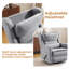 Fauteuil inclinable manuel Zeno avec appui-tête réglable et fonction bascule, gris-1708231570