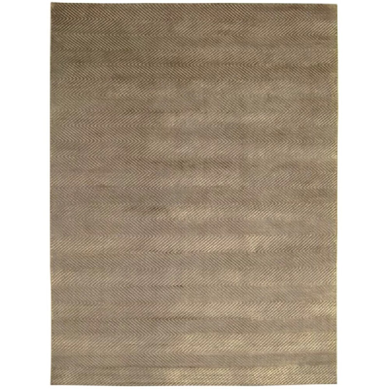 Honeycomb Chevron Area Rug in Khaki, Rectangle 6' x 9'