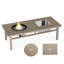 Table de foyer d'extérieur au propane beige en aluminium 47 po 3-en-1 50 000 BTU avec seau à glace