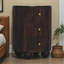 Commode cylindrique incurvée à 3 tiroirs en bois massif, 3 tiroirs