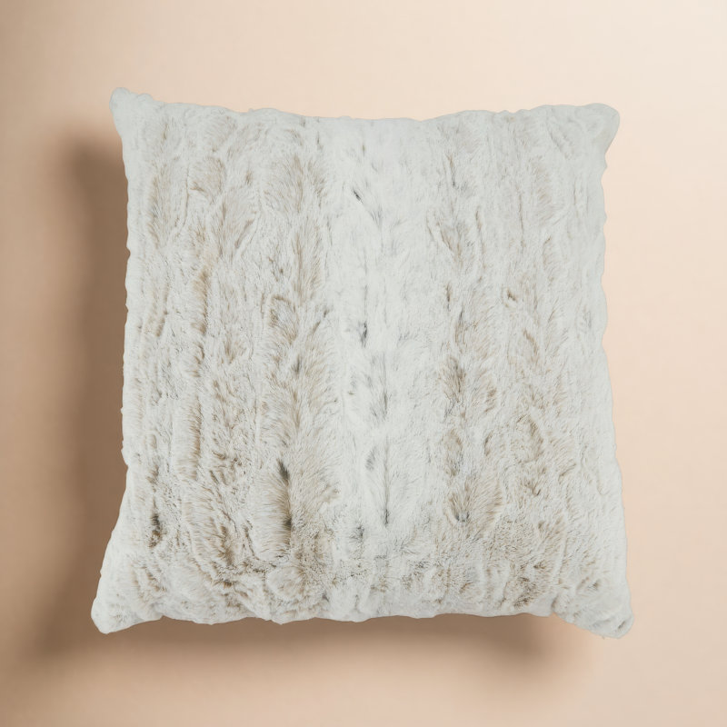 Soft and Snuggly Faux Fur Throw Pillow Cover, 20"H x 20"W, Square