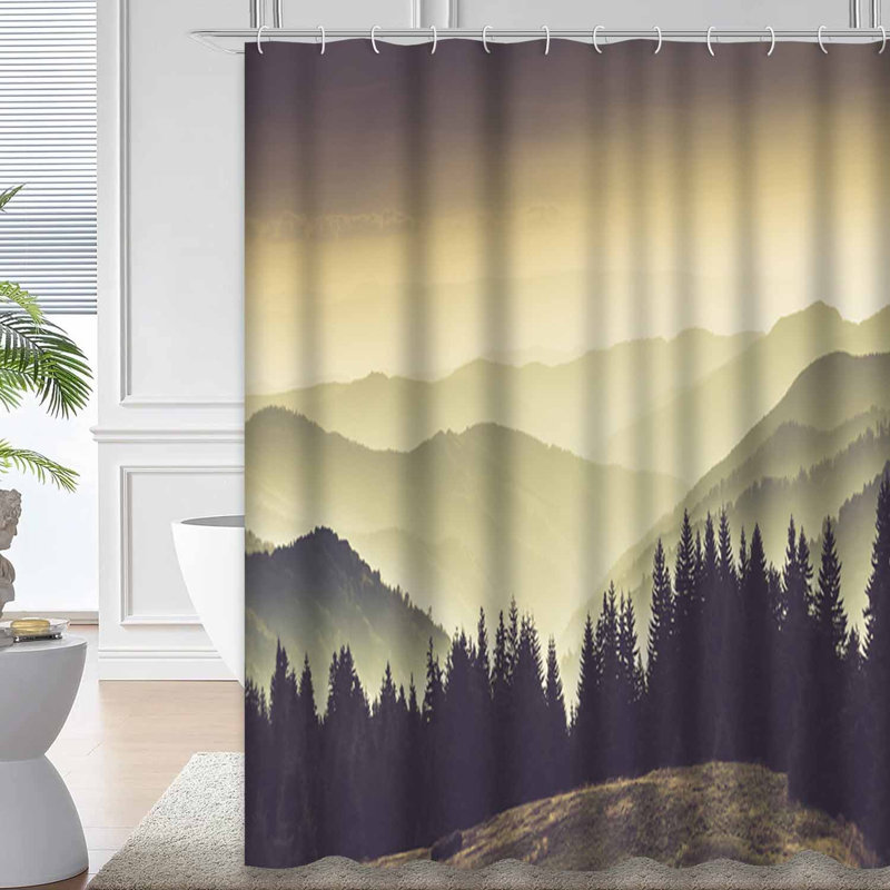 Rideau de douche Misty Mountain Hills, L 72 po x l 72 po