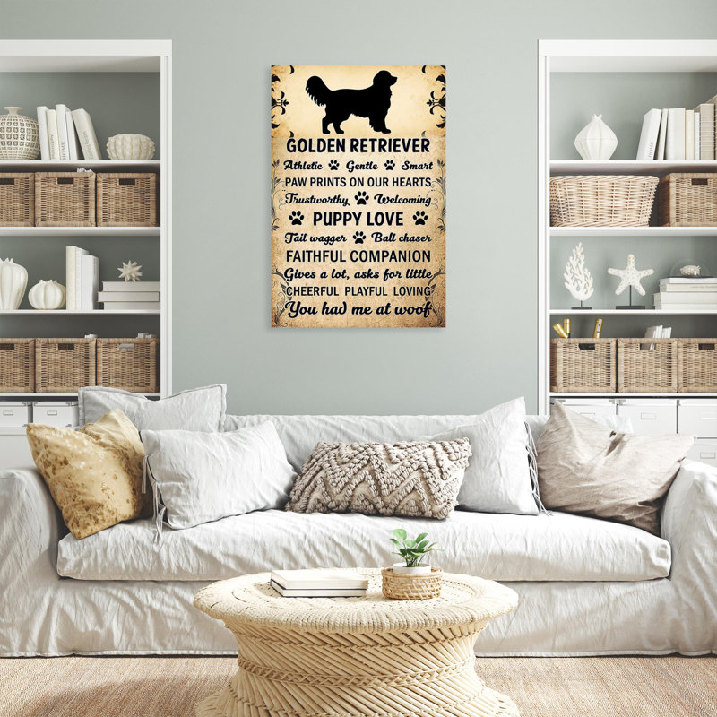 Impression sur toile Kymira Golden Retriever, H 14 po x l 11 po x P 1,25 po