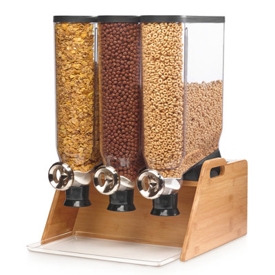 Distributeur de céréales à triple bambou en vrac pro-bulk