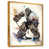 Toile avec cadre flottant or