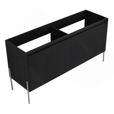 Meuble-lavabo autoportant 60 po avec portes à fermeture douce (ensemble KD) 60 po - évier inclus