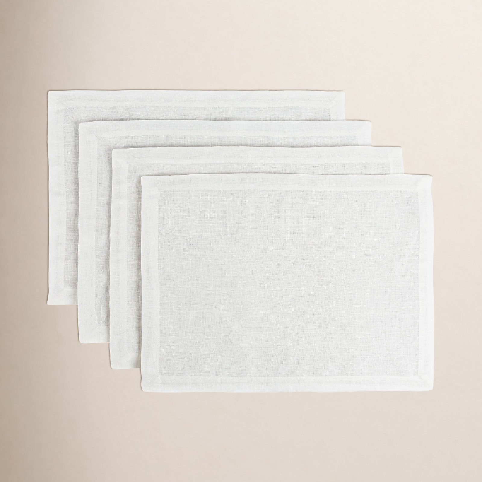 100% Linen Placemat, Ivory