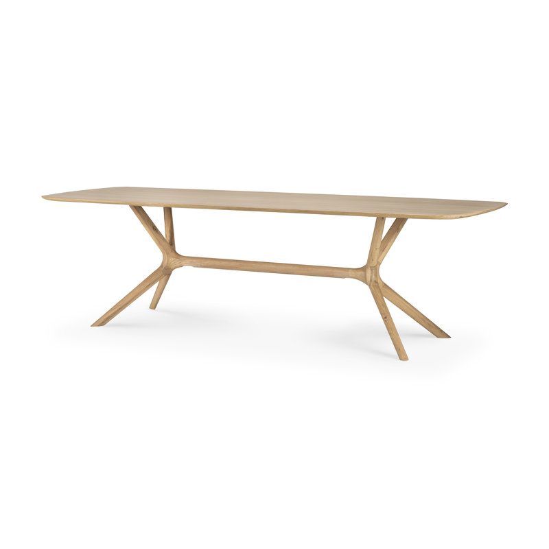X Solid Oak Dining Table, 30" H x 98.5" L x 39.4" W