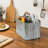 4 Slot Galvanized Flatware Caddy