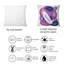 Minimaliste, formes mauves et blanches - Coussin décoratif imprimé moderne-761449015