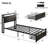 Bed Frames With Drawer, Storage Headboard With Outlets, No Box Spring Needed, Easy Assembly-594058791-594058790