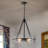 4-Light Modern Classical Water Ripple-like Glass Chanderlia