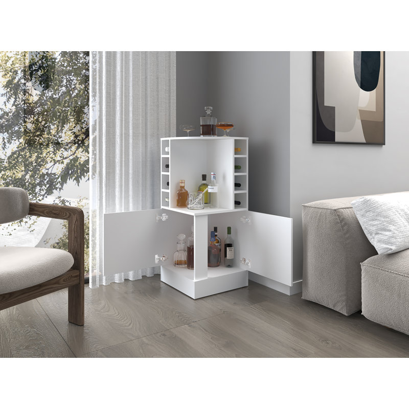 Armoire de bar Jakes, Blanc