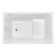 Acrylic Freestanding Bathtub with seat: Spacious rectangle Shape, Gloss White Finish, Chrome Overflow