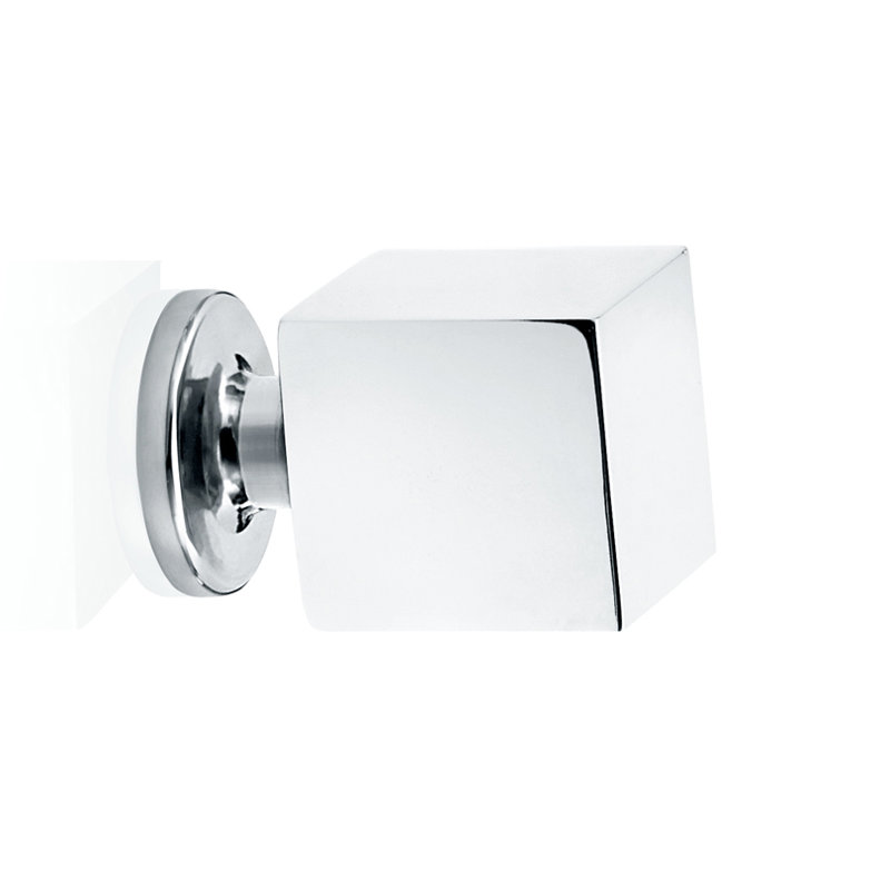 Poignée carrée Haute 15/16 po de longueur, Chrome brillant, H 0,91 po x l 0,98 po x P 0,98 po