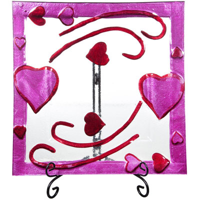 Valentines Day Hearts Platter With Stand 