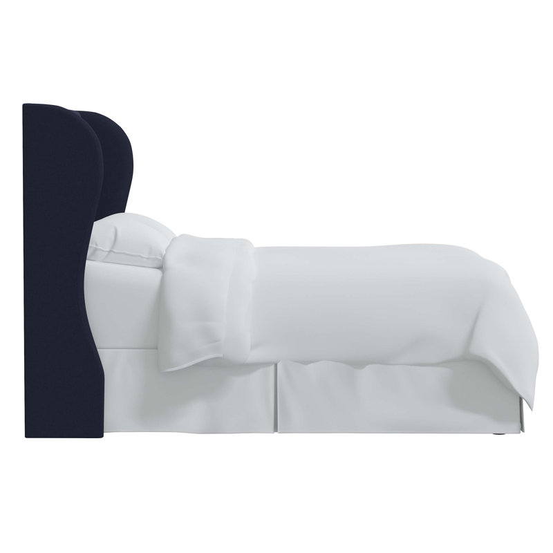 Tomey Upholstered Headboard, Queen, Classic Xavier Navy Linen