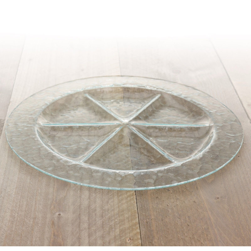 Symple Stuff Glass Divided Serving Dish