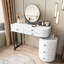 Coiffeuse moderne minimaliste avec miroir amovible et coiffeuse rotative, meuble-lavabo facile à assembler