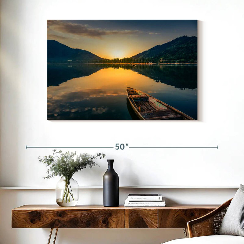 Paysage de lac Alvord Sunset, H 26 po x l 39 po