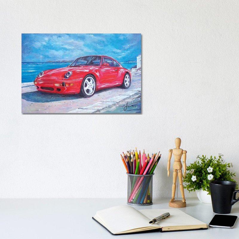 1997 Porsche Carrera S by Sinisa Saratlic - Wrapped Canvas Gallery-Wrapped Canvas Giclée, 20.32 cm H x 30.48 cm W