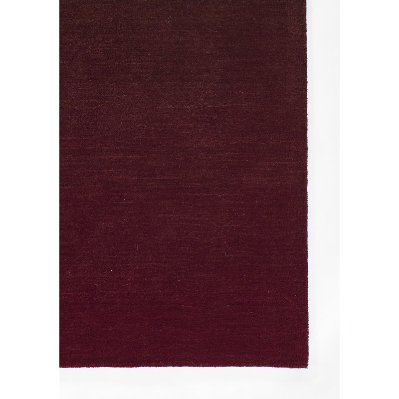 Brayden Studio® Ganpot Hand Loomed Wool Wine Area Rug, Rectangle 9' x 12'