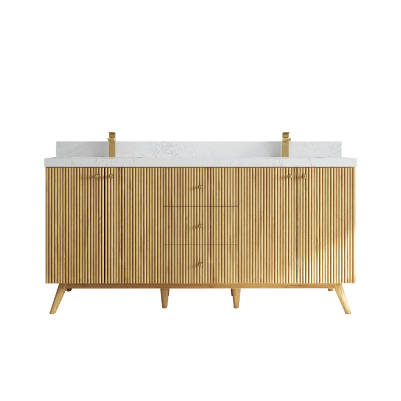 Ensemble de meuble-lavabo double 72 po Izzat, Empira blanc