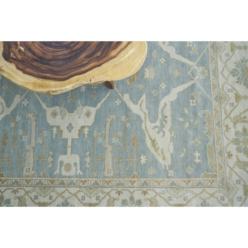 Antique Weave Oushak Wool Oriental Area Rug, Rectangle 9' x 12'