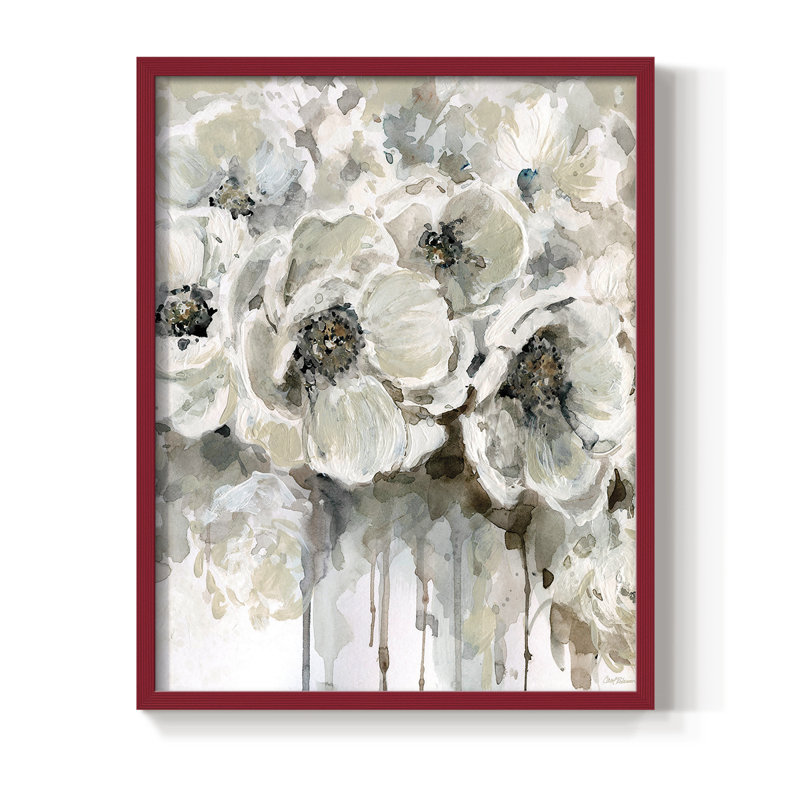 «Soft Fragrance I», reproduction encadrée - bois massif, H 10 po x l 8 po, Rouge